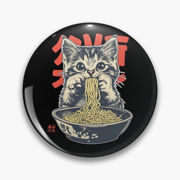 Item preview, Cat Eating Ramen Funny designed and sold by Daniprast.