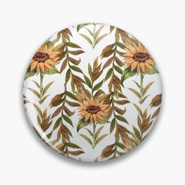 Item preview, Autumn Sunflower Watercolor Pattern designed and sold by SashaZinch.