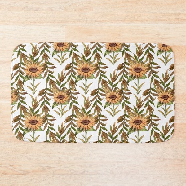 Item preview, Autumn Sunflower Watercolor Pattern designed and sold by SashaZinch.
