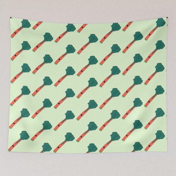 Item preview, Cute Smiling Rhubarb – Kawaii Vegetable Character Illustration designed and sold by EmeraldeaArt.