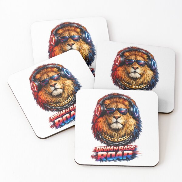 Item preview, Drum and Bass Roar Lion DJ Glitch Art designed and sold by  ZenRave Designs.