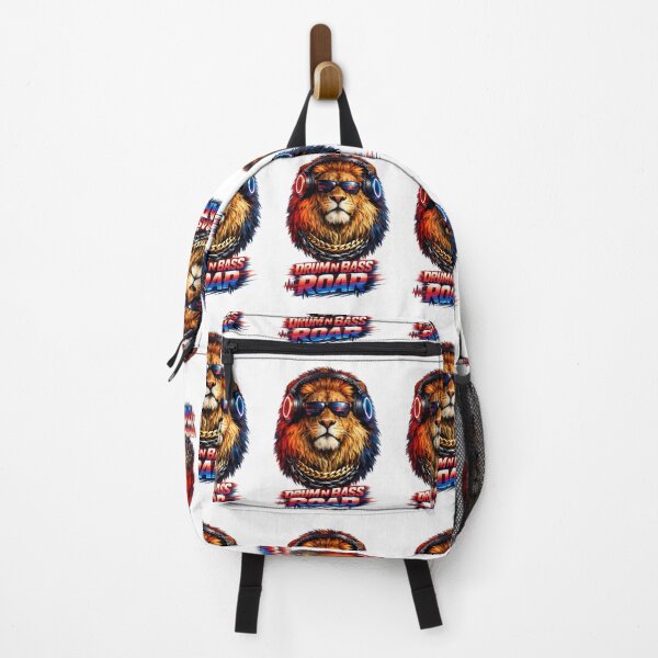 Item preview, Drum and Bass Roar Lion DJ Glitch Art designed and sold by ZenRave Designs.
