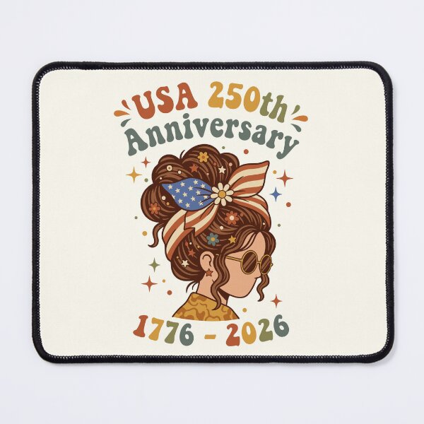 Item preview, Retro USA 250th Anniversary Groovy Messy Bun designed and sold by bedakreatif.