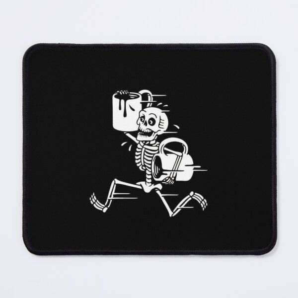 Item preview, Caffeine Rush Skeleton Running with Coffee Mugs Graphic designed and sold by UrbanCanvas 111.