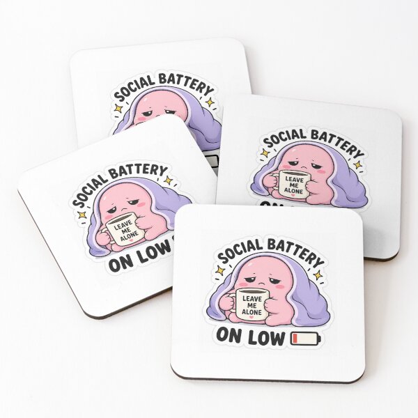 Item preview, Social Battery On Low Sticker – Funny Introvert Energy Meter designed and sold by OrbitMood.