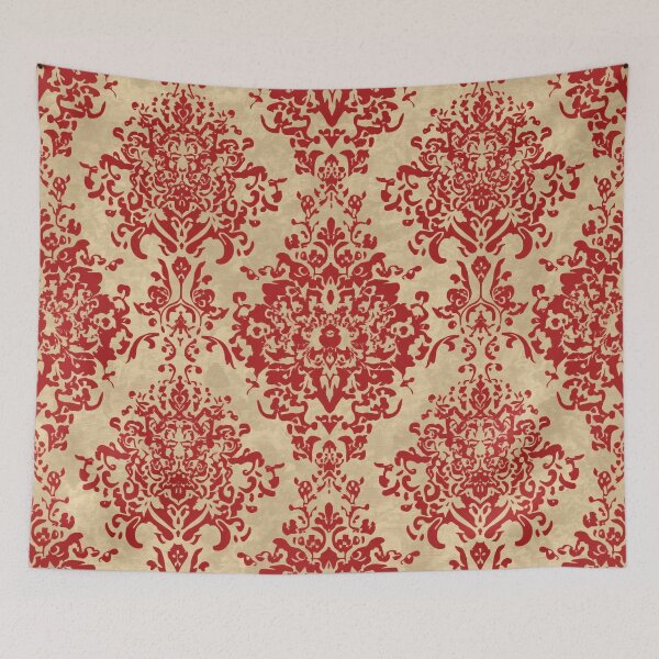 Item preview, Decoupage Vintage Damask Red Beige 1900 Nostalgia Pattern designed and sold by GrinGalore.