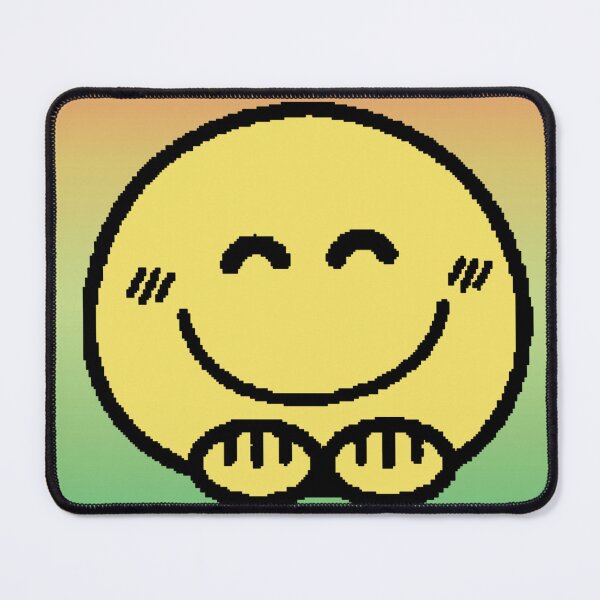 Item preview, Kawaii Pixel Face, Yellow Smile, Hands Together designed and sold by AstronautMerch.