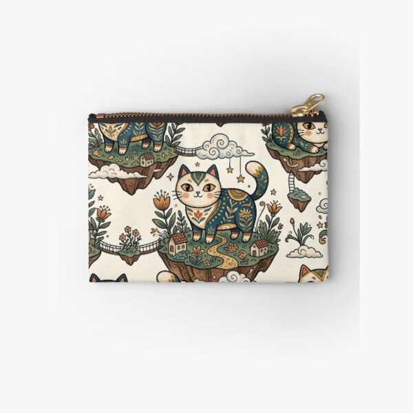 Item preview, Whimsical Fantasy Cats on Floating Islands designed and sold by Iampoji.