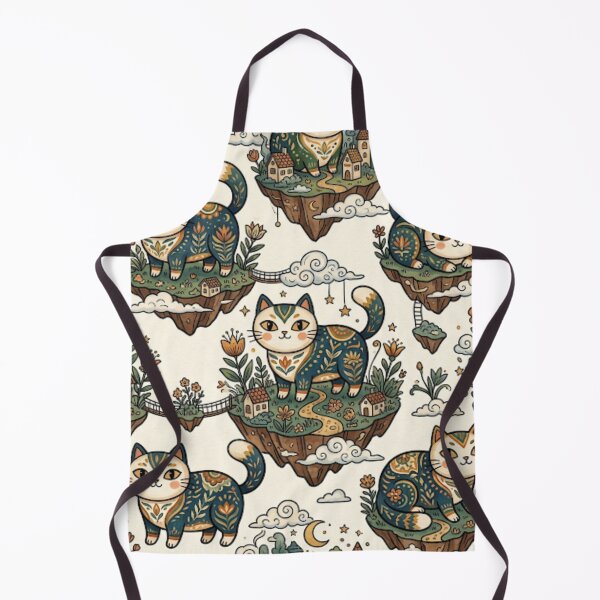 Item preview, Whimsical Fantasy Cats on Floating Islands designed and sold by Iampoji.