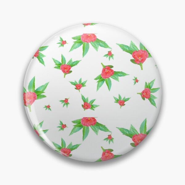 Item preview, Red flowers pattern and fresh green leaves. designed and sold by MiMee4451.