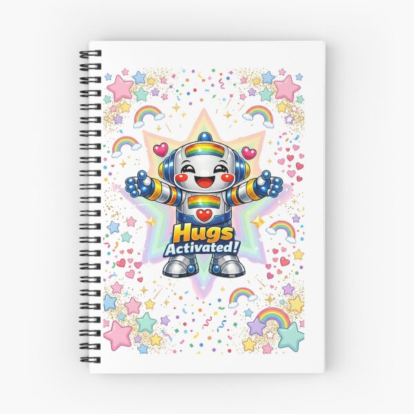 Item preview, Rainbow Robot Hug Squad designed and sold by BRIGHT LITTLE STUDIO.