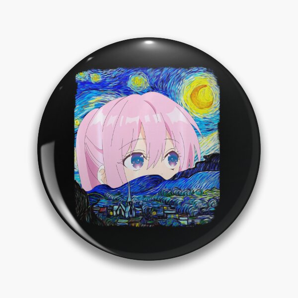 Item preview, Starry Night Anime Girl Sketching Van Gogh Japan Art Lover  designed and sold by Littermin.