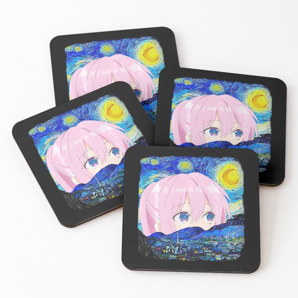 Item preview, Starry Night Anime Girl Sketching Van Gogh Japan Art Lover  designed and sold by Littermin.