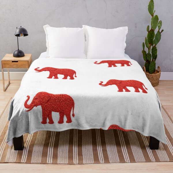 Item preview, Red Ixora Flower Elephant Mosaic Art designed and sold by Siam Soul Studio.