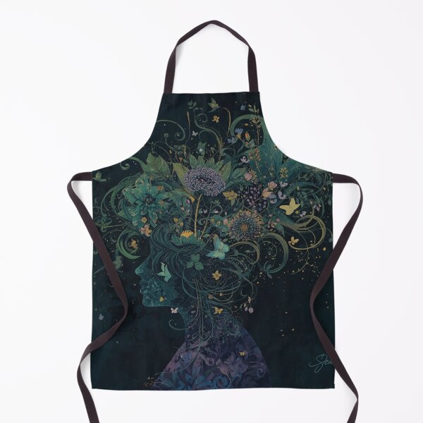 Item preview, Ethereal Woman Silhouette Wild Nature Hair Art Print designed and sold by Pink-Blossoms.