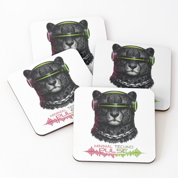 Item preview, Minimal Techno Pulse Cyber Cheetah DJ designed and sold by  ZenRave Designs.