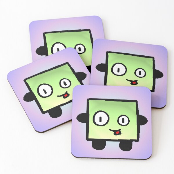 Item preview, Kawaii Green Cube Big Eyes Pixel Creature designed and sold by AstronautMerch.