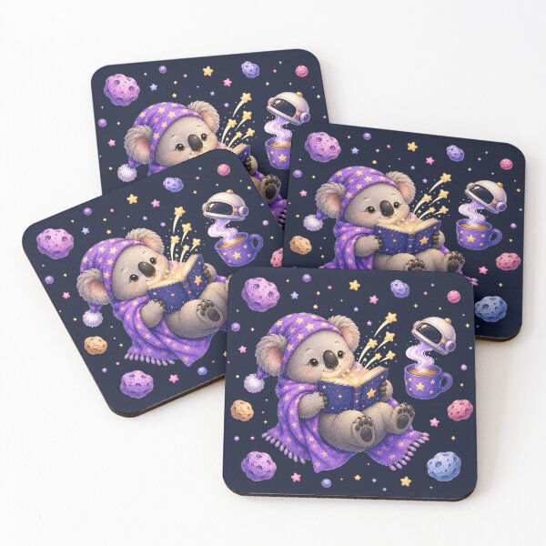 Item preview, Cute Kawaii Koala Reading a Book in Open Space designed and sold by Seculinator.