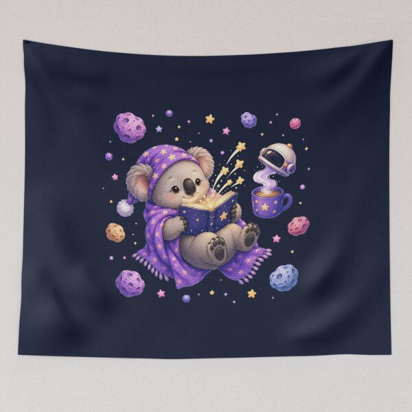Item preview, Cute Kawaii Koala Reading a Book in Open Space designed and sold by Seculinator.