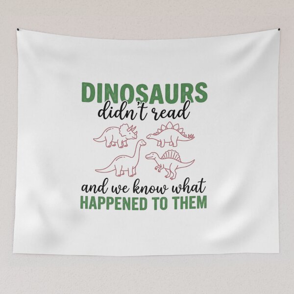 Item preview, Dinosaurs Didn't Read Funny Bookish Library Humor Aesthetic Line Art Dinosaur designed and sold by Trendymindvibes.