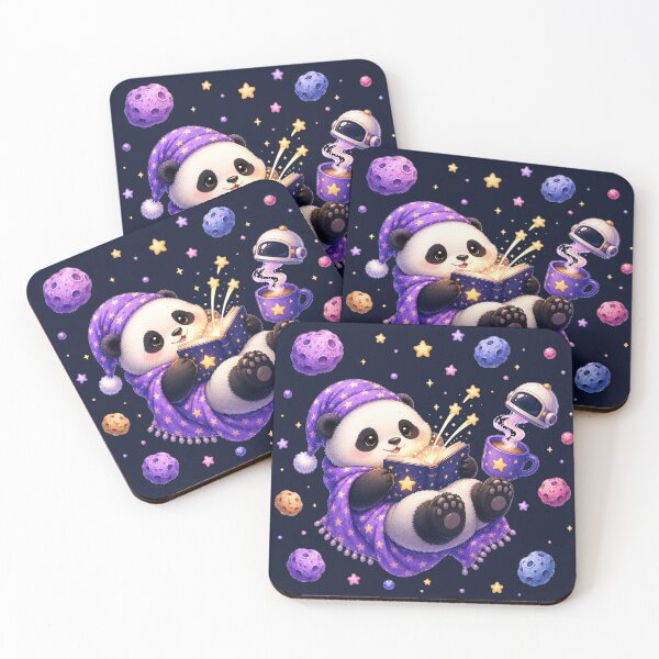 Item preview, Cute Kawaii Panda Reading a Book in Open Space designed and sold by Seculinator.