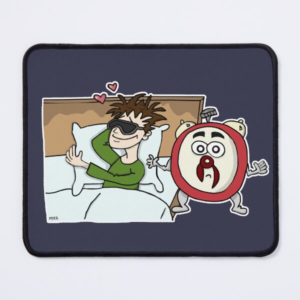 Item preview, Funny Sleeping Man and Confused Alarm Clock Sticker | Heavy Sleeper Meme Art designed and sold by MyxaART.
