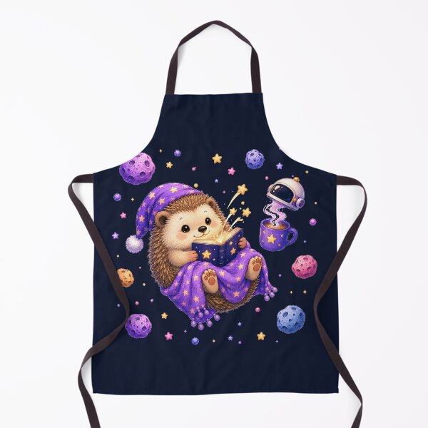 Item preview, Cute Kawaii Hedgehog Reading a Book in Open Space designed and sold by Seculinator.