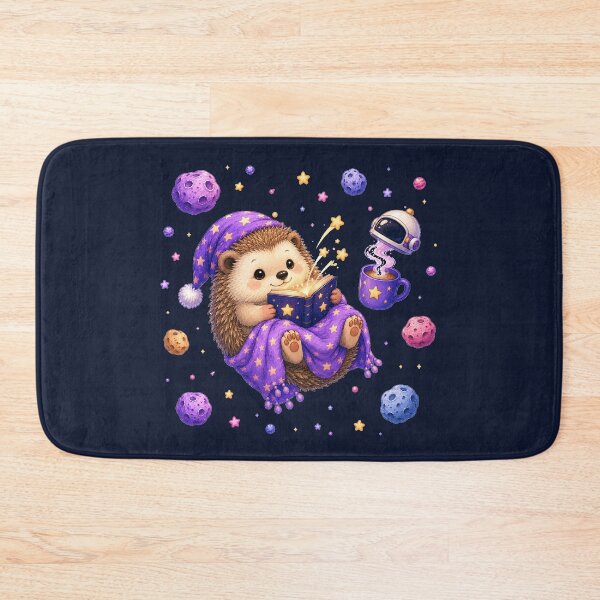 Item preview, Cute Kawaii Hedgehog Reading a Book in Open Space designed and sold by Seculinator.
