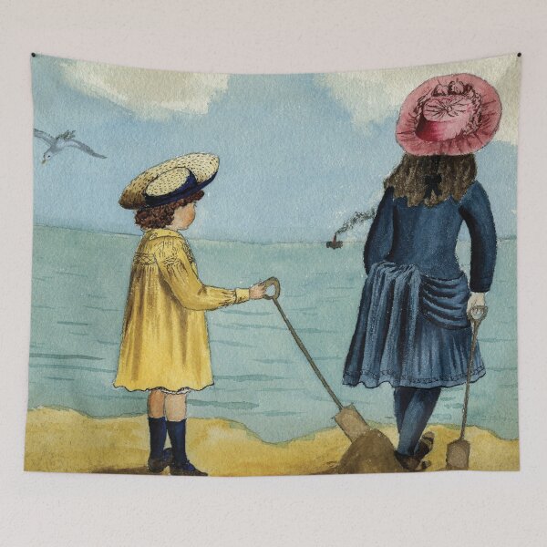 Item preview, Victorian girls on an English seashore designed and sold by TerryKerrImages.