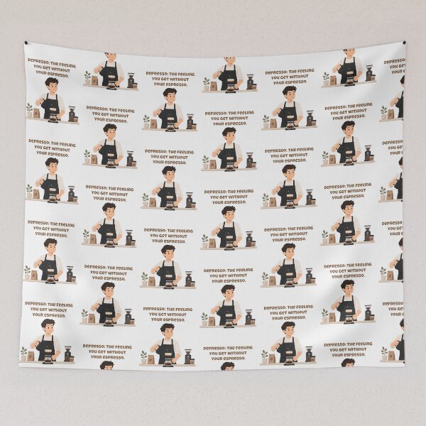 Item preview, Depresso: The Feeling You Get Without Your Espresso - Funny Coffee Pun designed and sold by Latitude 1°N.