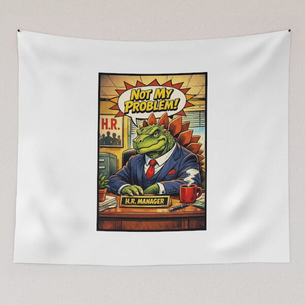 Item preview, Stegosaurus HR Manager Not My Problem — Funny Dinosaur Office Gift designed and sold by Print Loft.