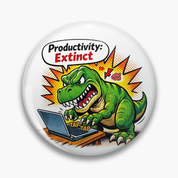Item preview, T-Rex Productivity Extinct — Funny Dinosaur Office Humor Gift designed and sold by Print Loft.