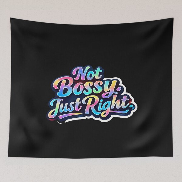 Item preview, Not Bossy Just Right | Funny Women's Quote | Boss Lady Typography Design designed and sold by Ashes to Artistry.