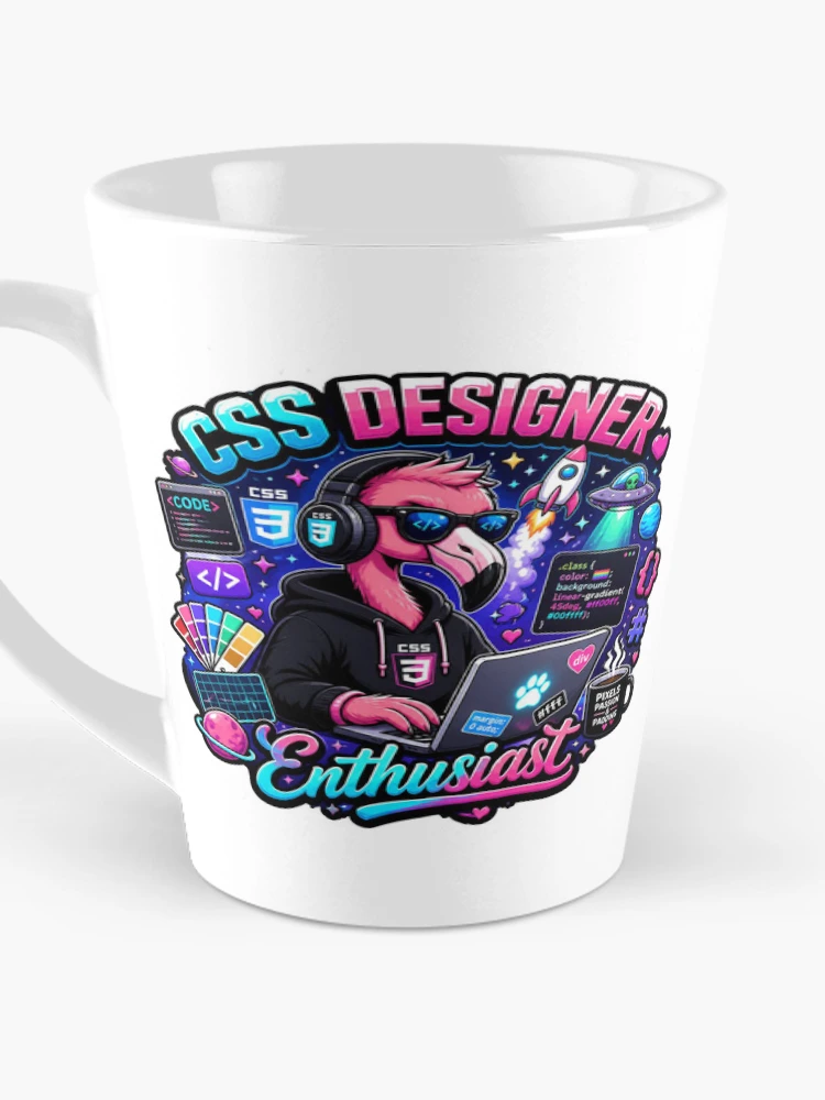 Thumbnail 3 of 4, Coffee Mug, CSS Designer Sticker | Frontend Web Developer Humor Gift designed and sold by NuniDesigns.