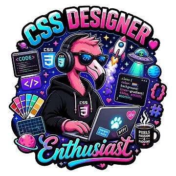 Artwork thumbnail, CSS Designer Sticker | Frontend Web Developer Humor Gift by NuniDesigns