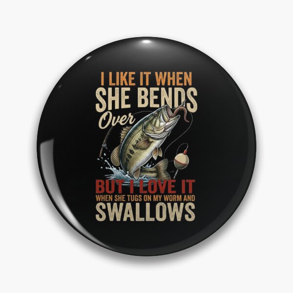 Item preview, Funny Fishing Humour Bends Over Tugs On My Worm Bass Fishing designed and sold by Trendymindvibes.