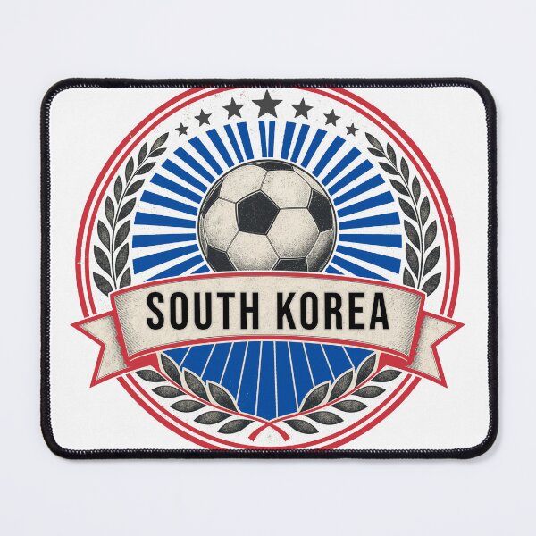 Item preview, South Korea Vintage Soccer Crest — Retro Korean Football Badge Fan Emblem designed and sold by icemanphotos.