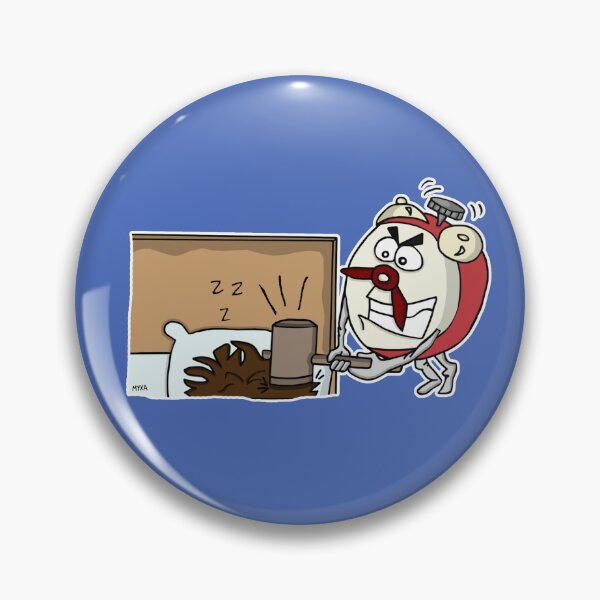 Item preview, Funny Angry Alarm Clock with Hammer Sticker | Brutal Morning Meme Art designed and sold by MyxaART.