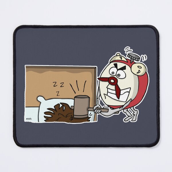 Item preview, Funny Angry Alarm Clock with Hammer Sticker | Brutal Morning Meme Art designed and sold by MyxaART.