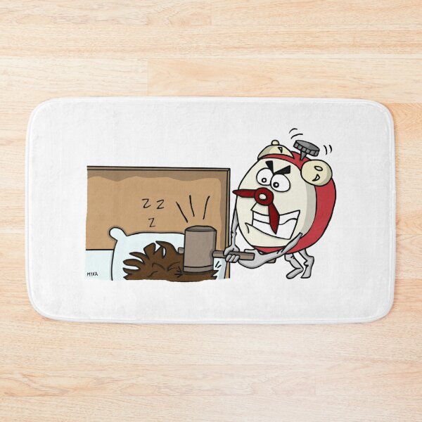 Item preview, Funny Angry Alarm Clock with Hammer Sticker | Brutal Morning Meme Art designed and sold by MyxaART.