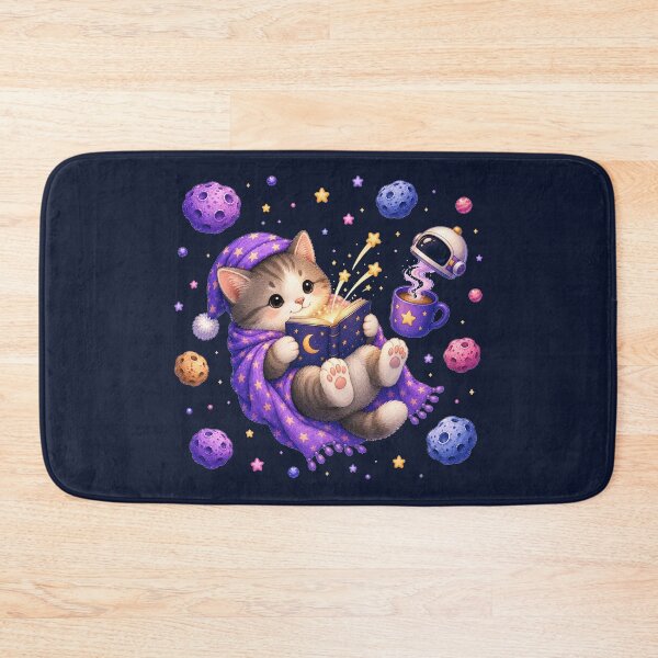 Item preview, Cute Kawaii Cat Reading a Book in Open Space designed and sold by Seculinator.