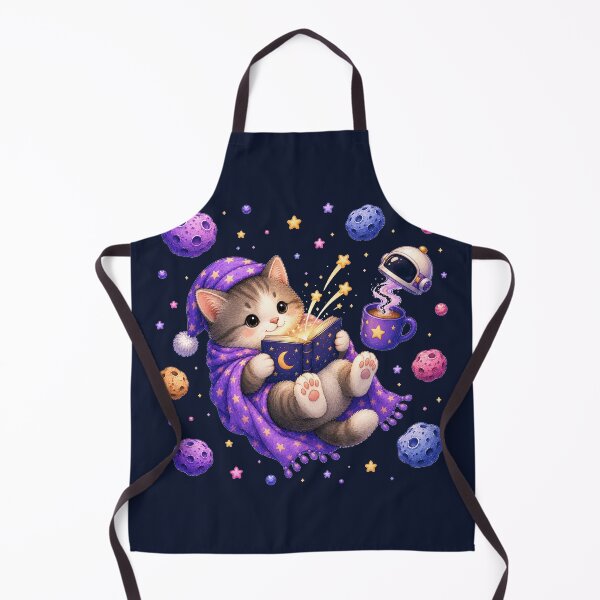 Item preview, Cute Kawaii Cat Reading a Book in Open Space designed and sold by Seculinator.
