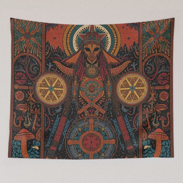 Item preview, New Era Aztec Shaman Future Psychedelic Motifs designed and sold by GrinGalore.