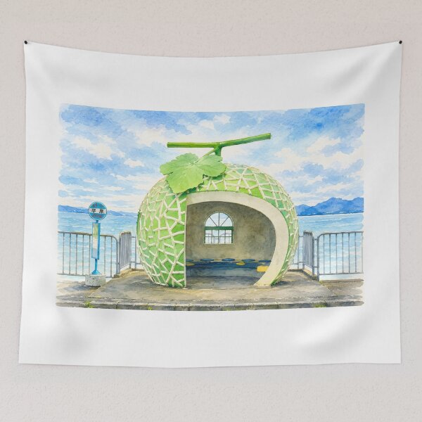 Item preview, Melon Bus Stop (Hiragen) designed and sold by HOMETOWN86.