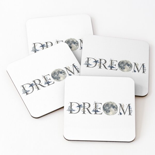 Item preview, DREAM Moon Typography Watercolor Celestial Night Sky Wall Art designed and sold by Presshue.