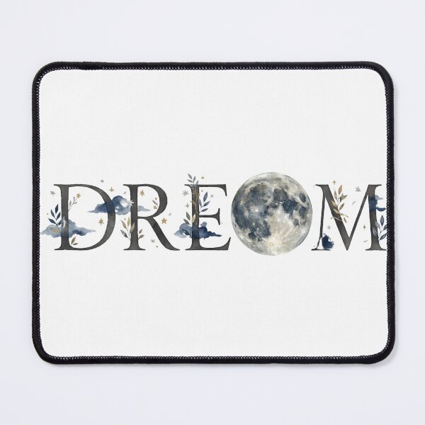 Item preview, DREAM Moon Typography Watercolor Celestial Night Sky Wall Art designed and sold by Presshue.