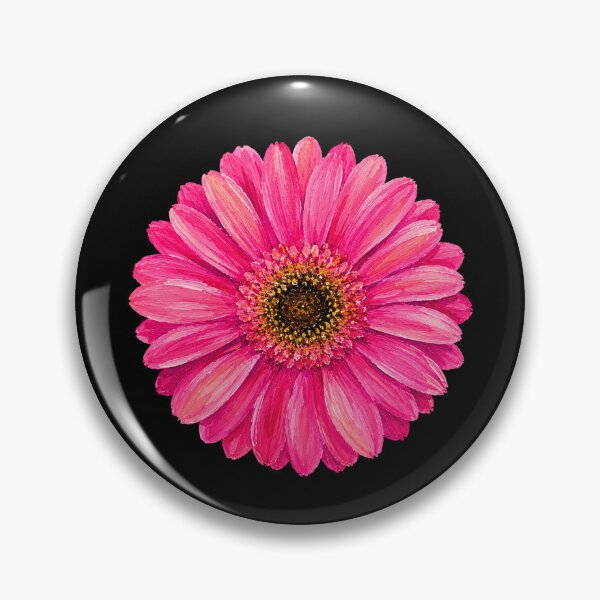 Item preview, Pink Gerbera Daisy Acrylic Painting | Vibrant Botanical Flower Art designed and sold by ColorSplash123.