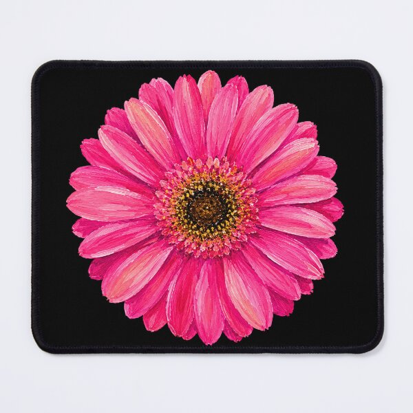 Item preview, Pink Gerbera Daisy Acrylic Painting | Vibrant Botanical Flower Art designed and sold by ColorSplash123.