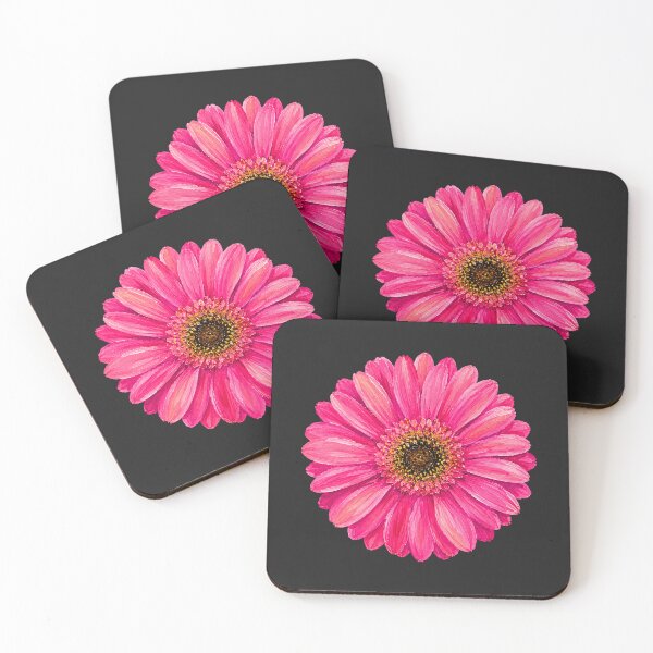 Item preview, Pink Gerbera Daisy Acrylic Painting | Vibrant Botanical Flower Art designed and sold by ColorSplash123.