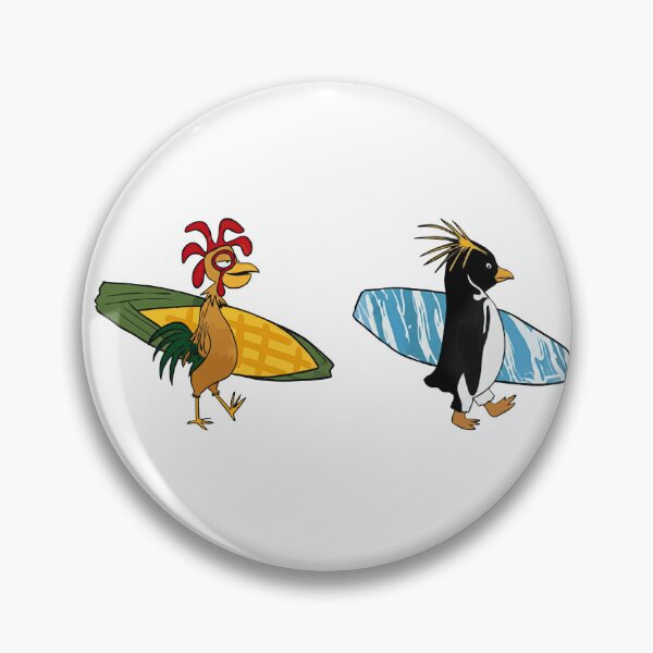 Item preview, Surfing Rooster And Penguin Island Friends Classic T-Shirt designed and sold by MichaelAdamArt.